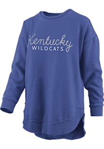 Pressbox Kentucky Wildcats Womens Blue Chain Stitch Crew Sweatshirt