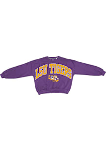 Pressbox LSU Tigers Womens Purple Sweeper Crew Sweatshirt