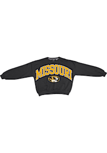 Pressbox Missouri Tigers Womens Black Sweeper Crew Sweatshirt