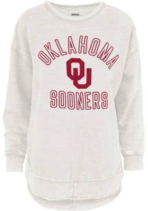 Pressbox Oklahoma Sooners Womens Oatmeal Melange Crew Sweatshirt