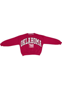 Pressbox Oklahoma Sooners Womens Crimson Sweeper Crew Sweatshirt