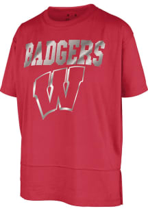 Wisconsin Badgers Red Pressbox Teagan Short Sleeve T-Shirt