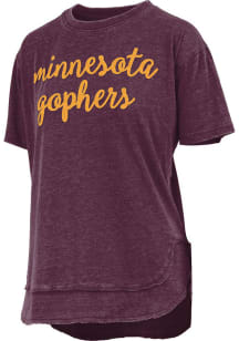 Minnesota Golden Gophers Maroon Pressbox Chelsea Short Sleeve T-Shirt