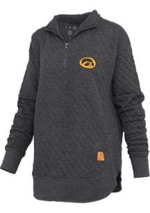 Womens Iowa Hawkeyes Black Pressbox Roseburg Qtr Zip