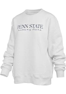 Pressbox Penn State Nittany Lions Womens Ivory Champagne Brandberg Crew Sweatshirt