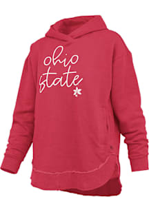 Pressbox Ohio State Buckeyes Womens Red Clairmont Hooded Sweatshirt