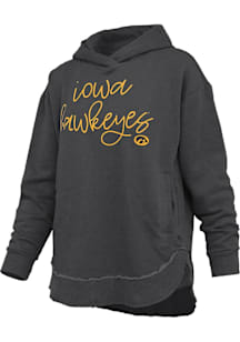 Pressbox Iowa Hawkeyes Womens Black Clairmont Hooded Sweatshirt