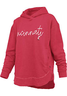 Womens Cincinnati Bearcats Red Pressbox Clairmont Hooded Sweatshirt