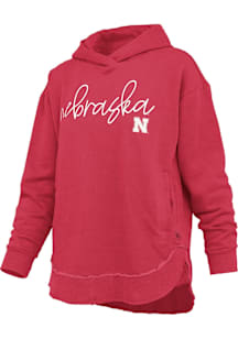 Pressbox Nebraska Cornhuskers Womens Red Clairmont Hooded Sweatshirt