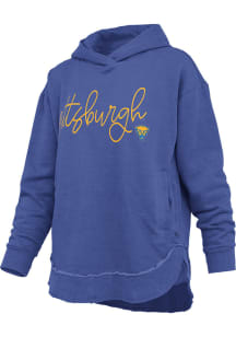 Womens Pitt Panthers Blue Pressbox Clairmont Hooded Sweatshirt
