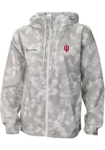 Womens Indiana Hoosiers White Columbia Heat Seal Flash Challenger Light Weight Jacket