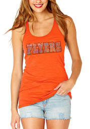 Philadelphia Flyers Womens Orange Sequin Jersey Tank Top