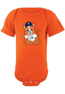Detroit Tigers Baby Orange Mascot Short Sleeve One Piece