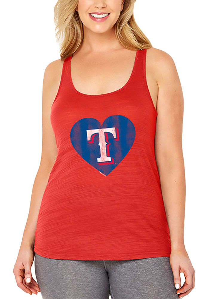 Texas Rangers Womens Red MultiCount Tank Top