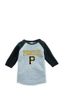 Pittsburgh Pirates Toddler Grey Raglan Long Sleeve T-Shirt