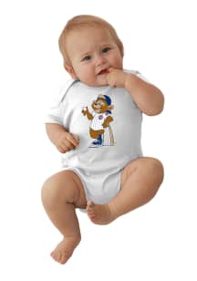 Chicago Cubs Baby White Mascot Short Sleeve One Piece