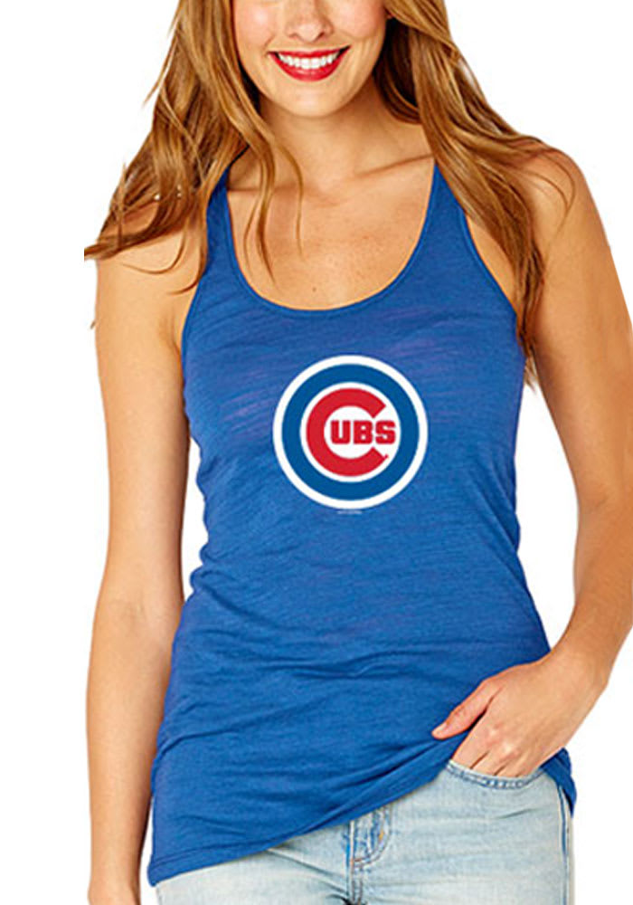 Chicago Cubs Womens Blue Multi Count Tank Top
