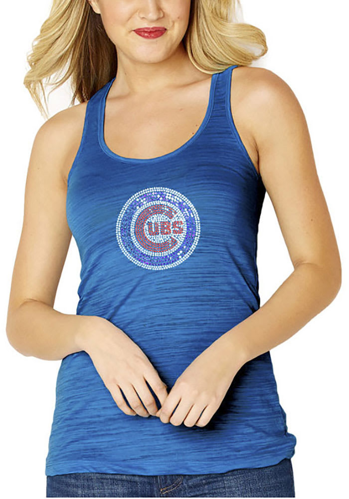 Chicago Cubs Womens Blue Multi Count Tank Top