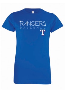 Texas Rangers Girls Blue Sequin Short Sleeve Tee
