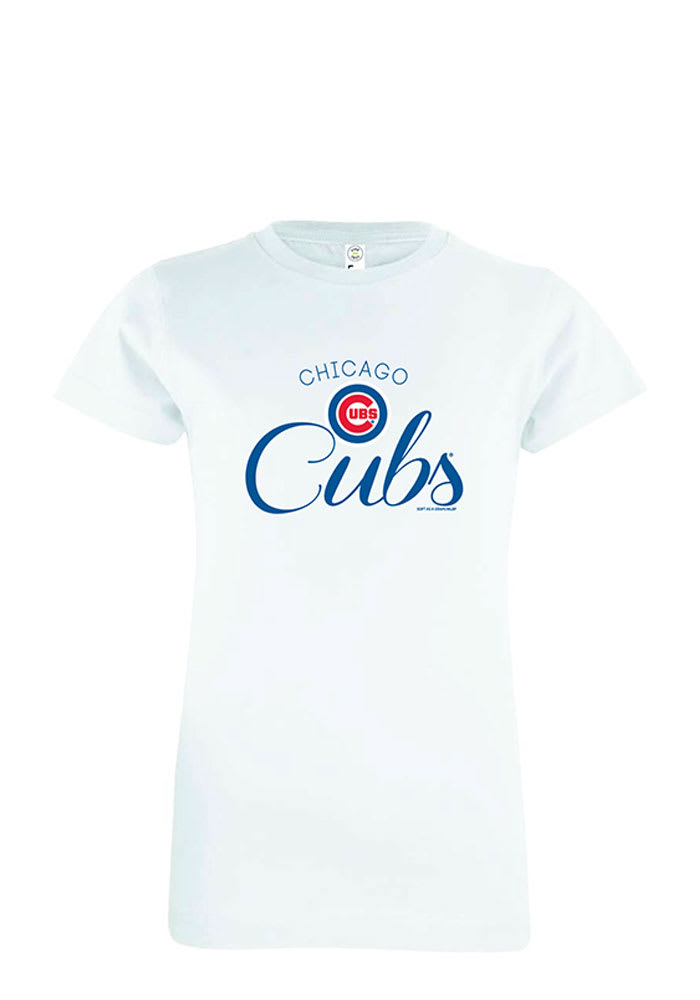 Chicago Cubs Official Road Wordmark T-Shirt by Majestic