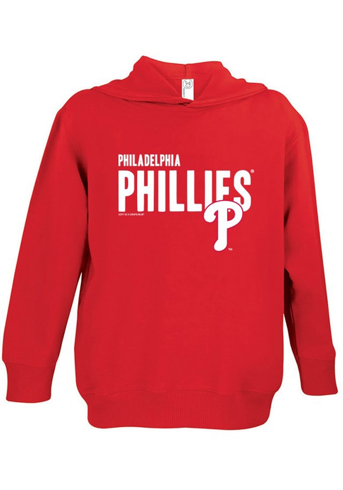 Philadelphia Phillies Toddler Red Bold Long Sleeve Hooded Sweatshirt