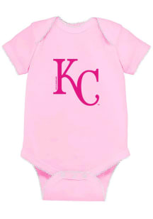 Kansas City Royals Baby Pink Picot Short Sleeve One Piece