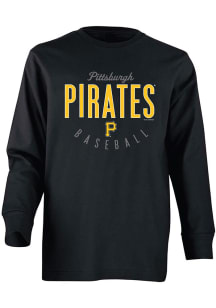Pittsburgh Pirates Youth Black Jersey Long Sleeve T-Shirt