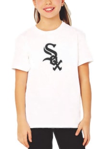 Chicago White Sox Youth White Primary Logo Short Sleeve T-Shirt
