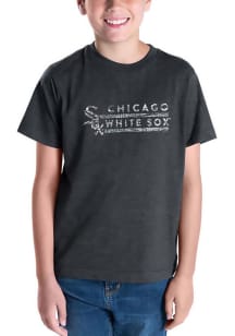 Chicago White Sox Youth Black Foul Line Short Sleeve Fashion T-Shirt