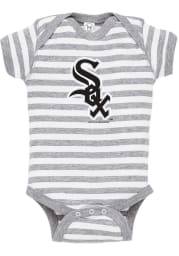 Chicago White Sox Baby Grey Stripe Short Sleeve One Piece