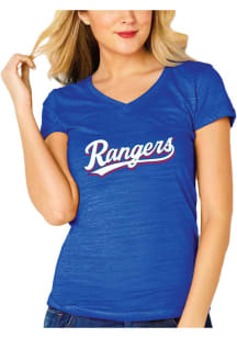 Texas Rangers Womens Blue Multi Count Short Sleeve T-Shirt