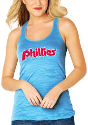 Philadelphia Phillies Womens Light Blue Cooperstown Multi Count Tank Top