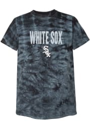 Chicago White Sox Womens Black Tie Dye Short Sleeve T-Shirt