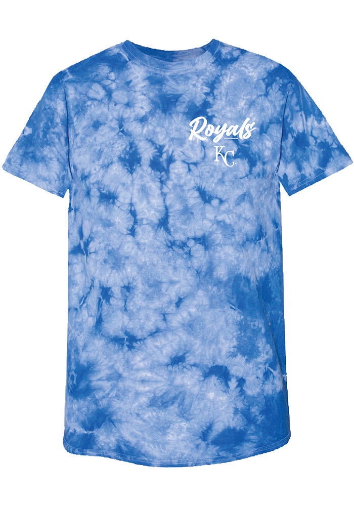 Dynasty Apparel Corp. Kansas City Royals Blue Rainbow Tie Dye Short Sleeve Fashion T Shirt, Blue, 100% Cotton, Size S, Rally House