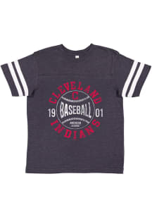 Cleveland Indians Youth Navy Blue Classic Ball Short Sleeve Fashion T-Shirt