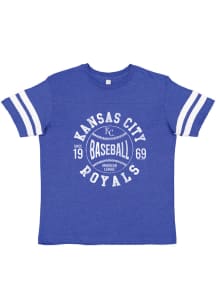 Kansas City Royals Youth Blue Classic Ball Short Sleeve Fashion T-Shirt