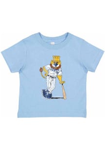 Slugger  Soft As A Grape Kansas City Royals Toddler Light Blue Standing Mascot Short Sleeve T-Sh..