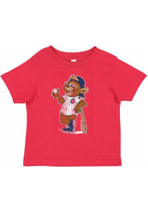 Clark the Cub  Soft As A Grape Chicago Cubs Toddler Red Standing Mascot Short Sleeve T-Shirt