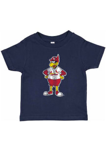 Fredbird  Soft As A Grape St Louis Cardinals Toddler Navy Blue Standing Mascot Short Sleeve T-Sh..