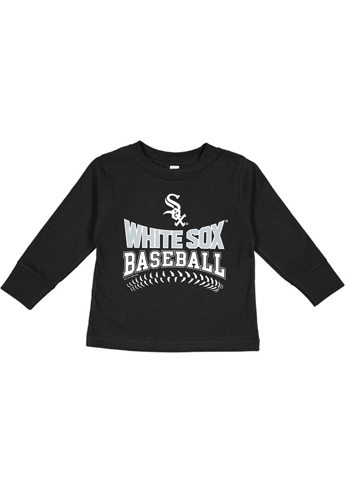 Chicago White Sox Toddler Black Arch Stitch Long Sleeve T-Shirt