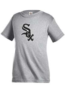 Chicago White Sox Youth Grey Primary Logo Short Sleeve T-Shirt
