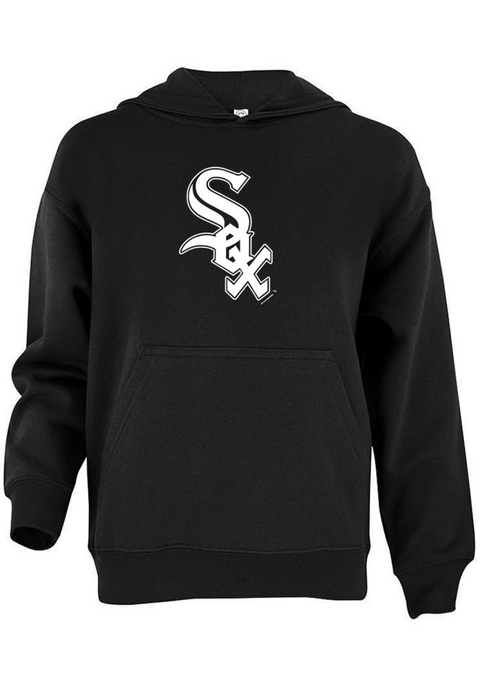 Chicago White Sox Youth Black Primary Logo Long Sleeve Hoodie