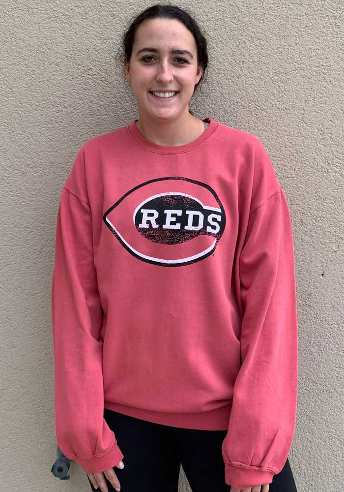 Cincinnati Reds Womens Washed Crew Sweatshirt