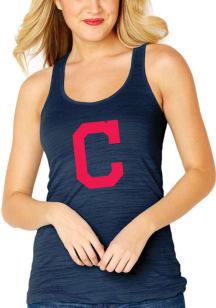 Cleveland Indians Womens Navy Blue Multi Tank Top