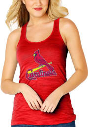 St Louis Cardinals Womens Red Multi Tank Top