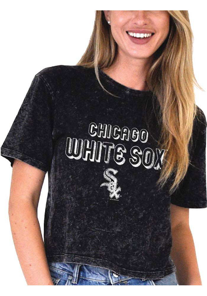Chicago White Sox Womens Black New Basic Short Sleeve T-Shirt