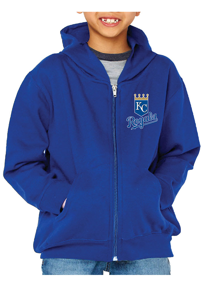 Kansas City Royals Youth Blue Primary Logo Long Sleeve Full Zip Jacket