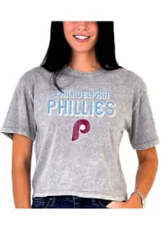 Philadelphia Phillies Womens Grey Mineral Short Sleeve T-Shirt