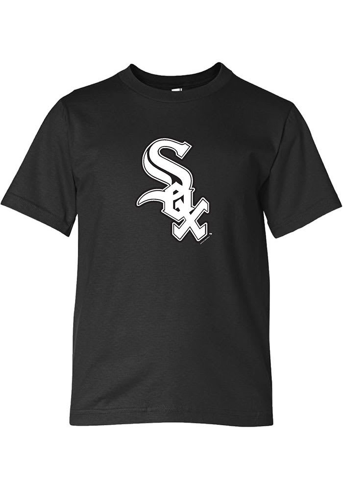 Chicago White Sox Youth Black Primary Logo Short Sleeve T-Shirt