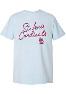 St Louis Cardinals Womens Light Blue New Basic Short Sleeve T-Shirt